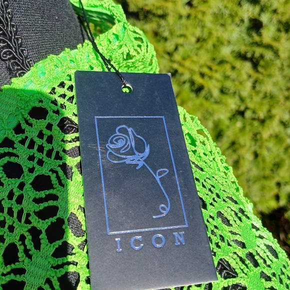 Amazing Neon Green Crochet Lace Tie-Front Cover-Up - Picture 9 of 13